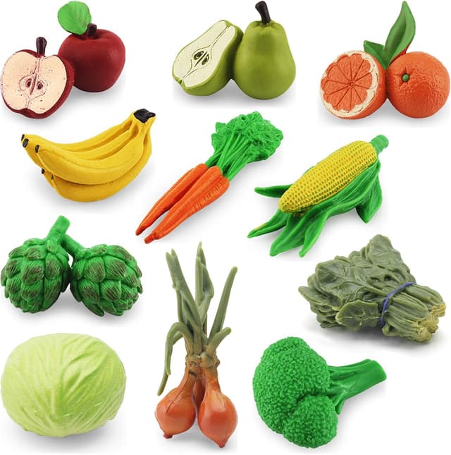 مجسمات خضروات وفواكه (plastic vegetable & fruit figures/ toys
